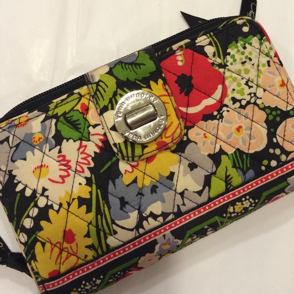 Vera Bradley Turn Lock Wallet Poppy Fields