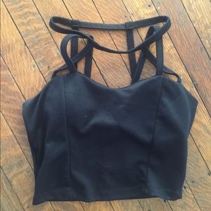 Black crop top