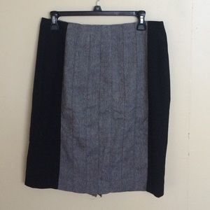 Grey and Black Pencil Skirt