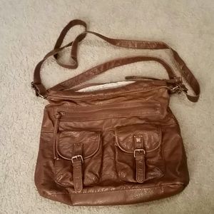 Tan Charlotte Russe crossbody purse