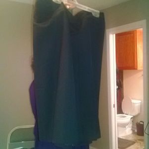 Grey pinstripe pencil skirt