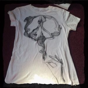 Peace-Sign Smoke Tee
