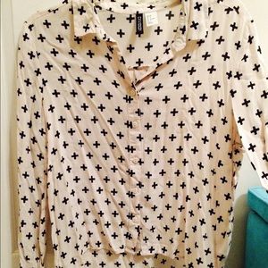H&M cross button up