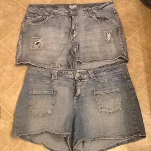 2 pair of Cato Jean shorts