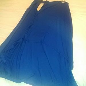 Blue hi-lo skirt