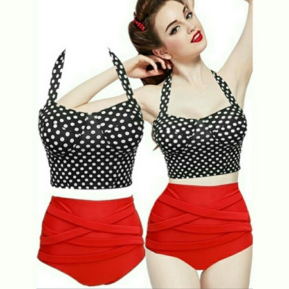 High waisted swim suit