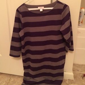 LOFT Purple and Grey Shift Dress! 👍💜