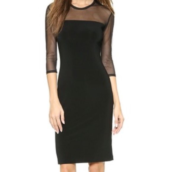 SOLD-Norma Kamali 3/4 sleeve LBD