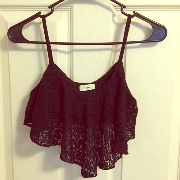TOBI Black Crop Top
