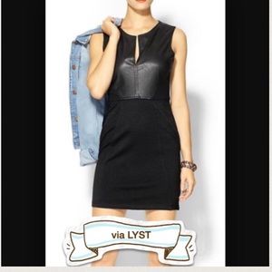 Sanctuary vegan leather bodycon dress NWT