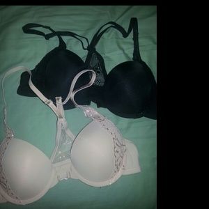Black and nude izod bras