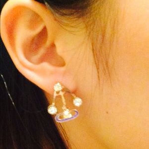 Purple planet! Earrings!