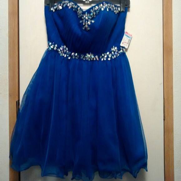 ??Short Blue Prom Dress ??