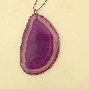 Purple stone necklace