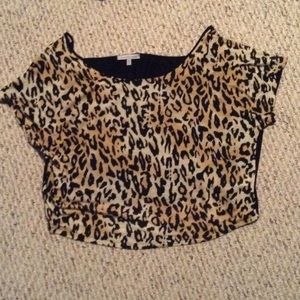 Short Sleeve Leopard Print Shirt