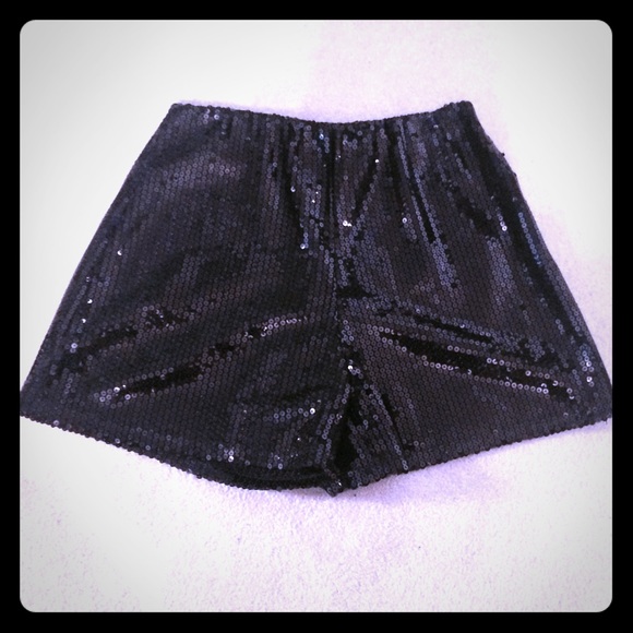 Sequin high waisted shorts - Picture 1 of 3