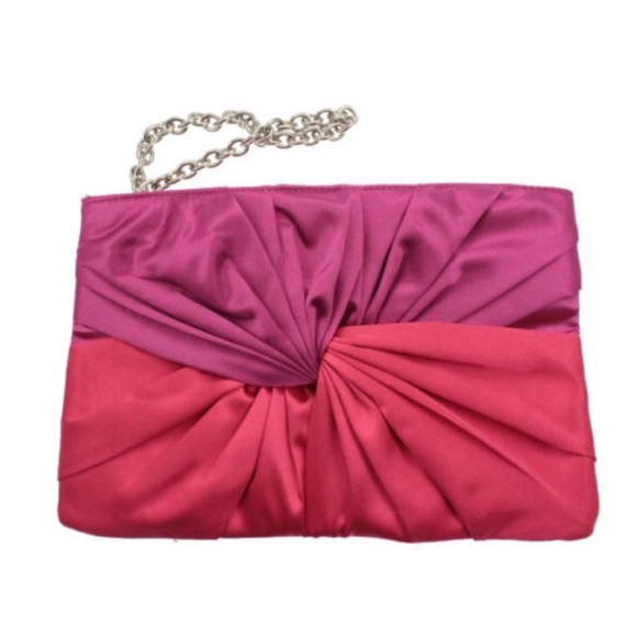 Betsey Johnson Handbags - LAST‼️ BETSEY JOHNSON Pink Satin Evening Bag