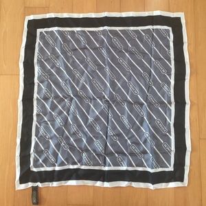 Coach black, gray, white handkerchief scarf