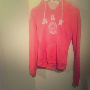 Coral colored Abercrombie and Fitch sweatshirt
