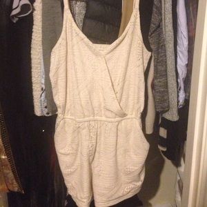 off white knitted romper