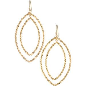 Stella & Dot gold Bardot hoop earrings