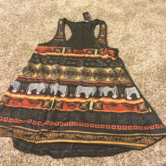 NEGOTIABLE Tribal/elephant patterned razorback