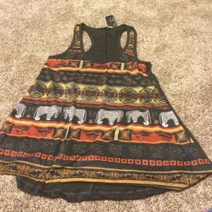 NEGOTIABLE Tribal/elephant patterned razorback