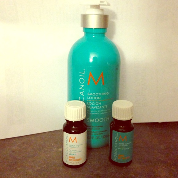 Moroccan Oil Smoothing Lotion and mini treatments