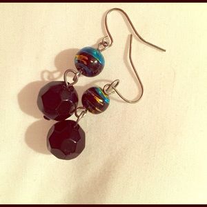 Small back dangled earrings