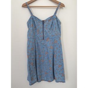F21 Blue Floral Dress