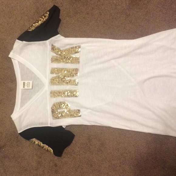 Pink Gold Sequin Shirt