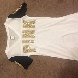 Pink Gold Sequin Shirt