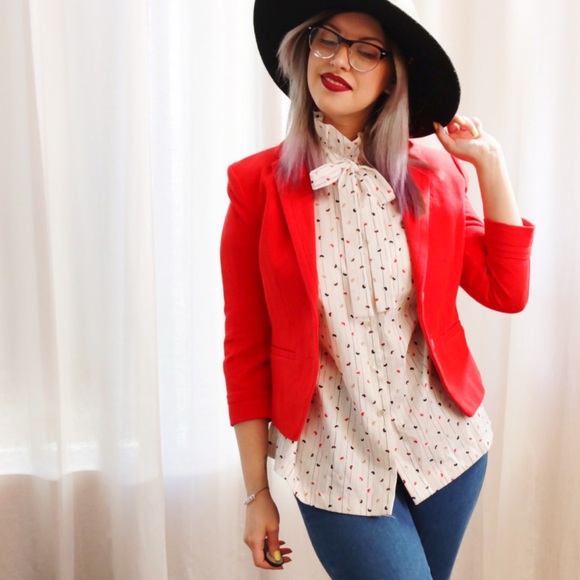 H&M Jackets & Blazers - Bright Orange Tailored Blazer