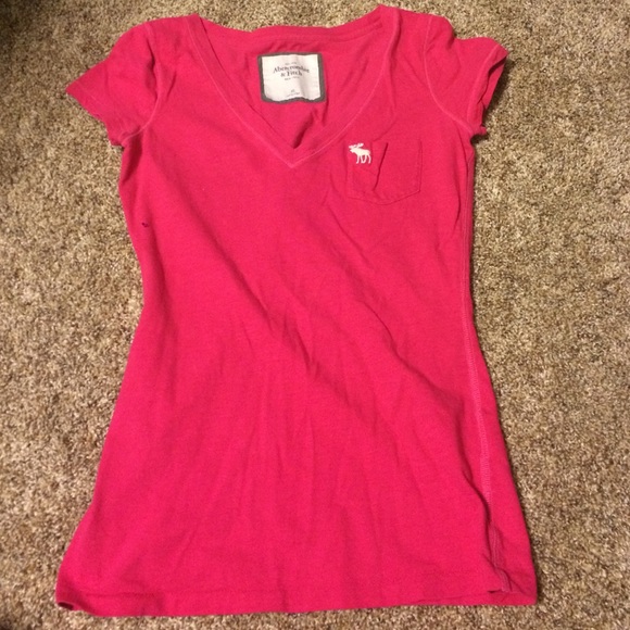 Abercrombie pink v neck