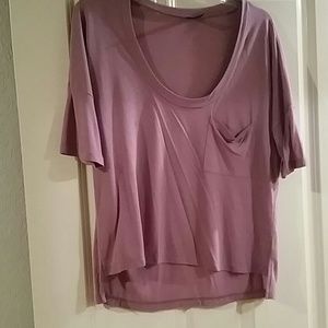 Light purple semi cropped shirt
