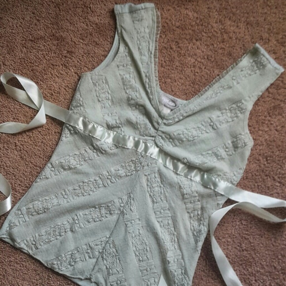 Pastel colored lace tank