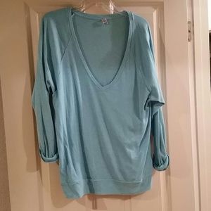 Aritzia deep b turquoise sweater