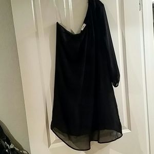 Tobi one shoulder black dress