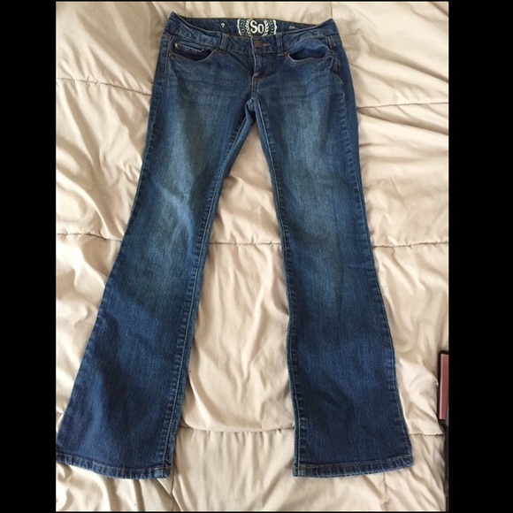 size 7, boot cut, SO jeans