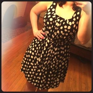 White House Black Market short polka dot dress