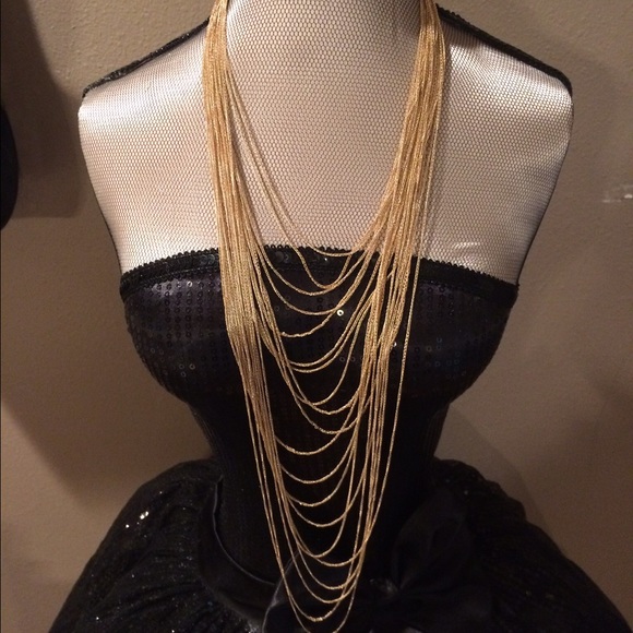 Gold layered chains. Necklace