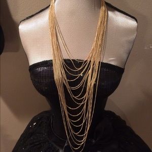 Gold layered chains. Necklace