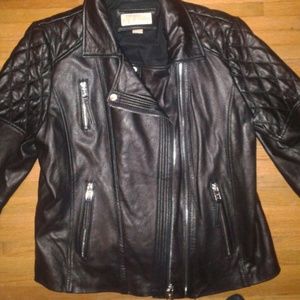 michael kors quilted leather moto jacket