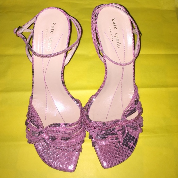 kate spade pink & gold shimmer sandals