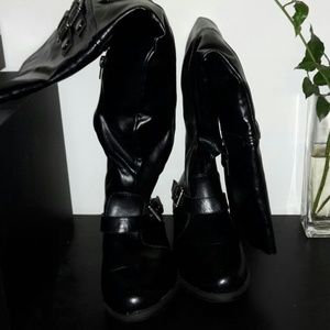 Black over the knee boots