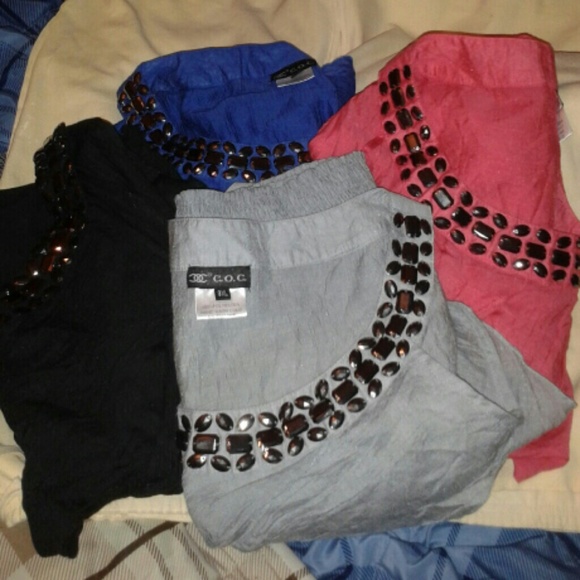 C.O.C Ruffled Sleeveless Top*Gray*NWOT - Picture 4 of 4