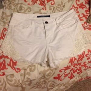 White boutique shorts
