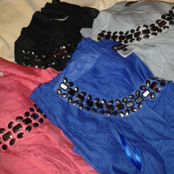 C.O.C Ruffled Sleeveless Top*Cobalt*NWOT - Picture 4 of 4