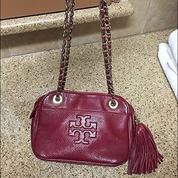 Tory Burch Handbags - Tory Burch dark cherry Thea cross body