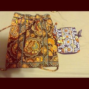 Vera Bradley draw string Bag😍 (wallet separate)